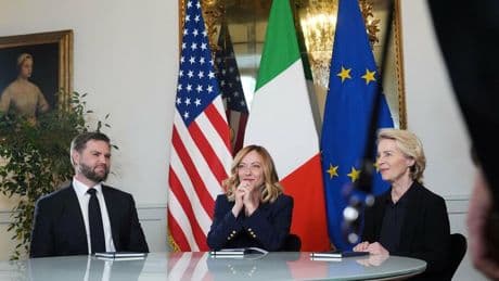 Handelsstreit: EU-USA-Spitzentreffen zwischen Vance, von der Leyen und Meloni in Rom: Hoffen auf „Neustart“