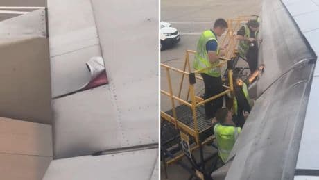 Sube a un avión y justo antes del despegue ve algo en el ala que hace pararlo todo: “Nos cambiaron a otro avión”