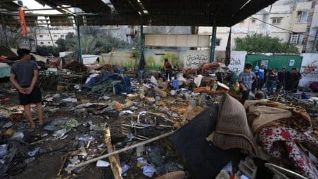 Israeli air strike hits school in Gaza with children burned alive in classroom