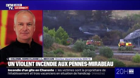 Incendies dans les Bouches-du-Rhône: "Cette vigilance doit être culturelle à présent", estime le colonel Jean-Luc Beccari, directeur départemental du SDIS 13