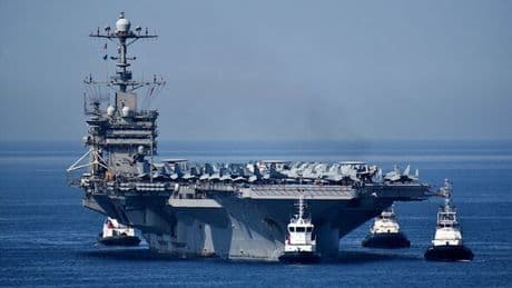 US Navy loses another £45m fighter jet off ship in the Red Sea - second in just 10 days