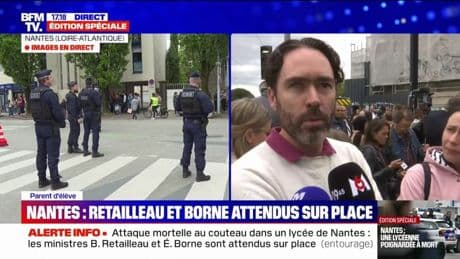 "Il m'a appelé pour me dire qu'un élève était rentré avec un couteau": un parent d'élève témoigne après l'attaque dans un lycée à Nantes