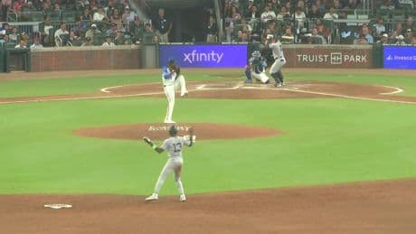 Yankees’ Jazz Chisholm’s pitching signals lead to spat with Braves’ Eddie Perez