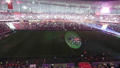 Samsunspor'dan coşkulu Avrupa kutlaması