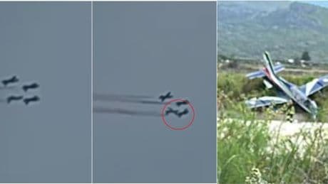 Frecce tricolori, incidente a Pantelleria: scontro durante un volo di addestramento, poi un aereo va fuori pista. Un pilota ferito a una gamba