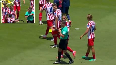Club World Cup sees its first red card - but only after referee FORGOT he had already booked Atletico Madrid defender as PSG win 4-0