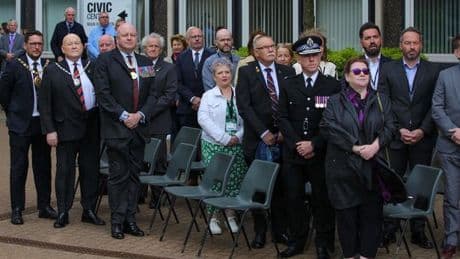 North Lanarkshire marks Armed Forces Day 2025 with ceremonial flag-raising at council headquarters
