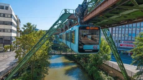 Incredible £7.7 million upside-down railway that flies over rivers and cars