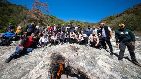 Kemer'de turizm sezonu, olimpiyat ateşiyle açıldı