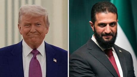 Trump meets with Syria's interim president after pledging to lift sanctions on war-torn country