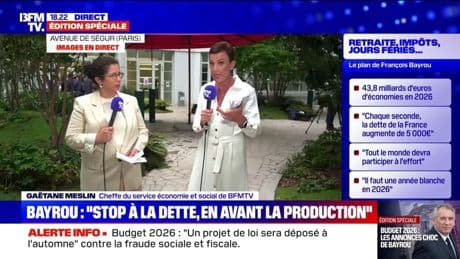 Budget 2026: François Bayrou dévoile son plan "Stop à la dette"