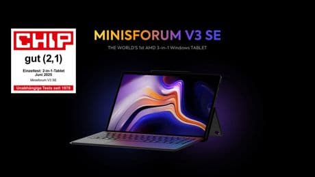2-in-1-Tablet Minisforum V3 SE: Flexibilität trifft auf starke Leistung Arbeiten