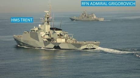 Royal Navy comes within metres of Russian warships in English Channel