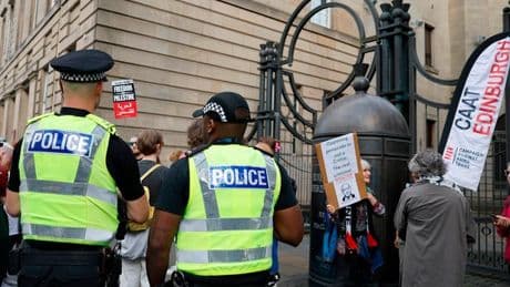 Three women appear in court after van 'driven into arms factory fence' in Edinburgh