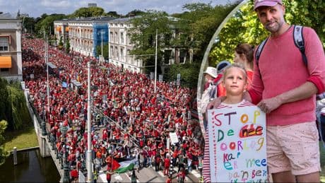 Tienduizenden trekken rode lijn voor Gaza: ’Nederland schaamt zich rot’