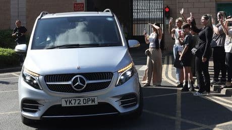 Chris Brown pictured leaving prison after being granted bail for GBH charge