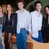 Victoria Beckham is supported by son Cruz and his girlfriend Jackie Apostel at jewellery bash as Brooklyn shows the growing distance between them amid bitter family feud