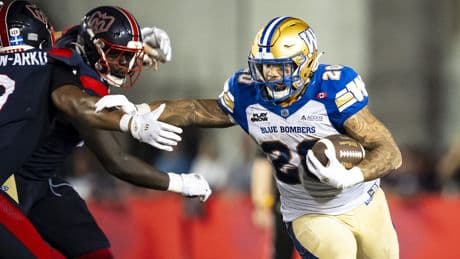 Oliveira, Collaros lead Bombers to 2nd straight victory in Montreal