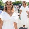 Leona Lewis nails Wimbledon Whites  in a chic cinched waist midi dress - here's where to buy her exact look before it sells out