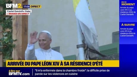 Arrivée du pape Léon XIV à sa résidence d'été de Castel Gandolfo