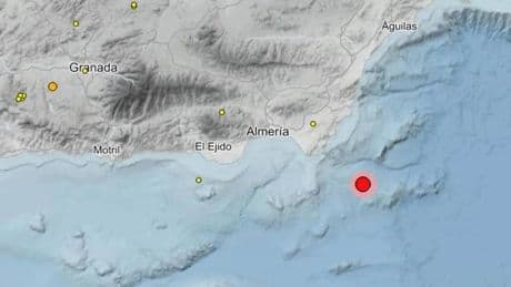 Un terremoto de magnitud 5,5 en el Mediterráneo sacude Almería