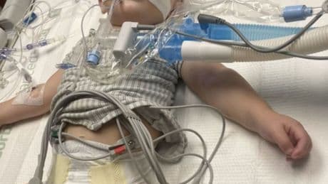 Mum shares heartbreaking photo of baby boy fighting for life as a warning – after she found him coughing and drooling
