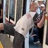 Shocking moment thug lashes out at tourists trying to board Italian subway train... before their brilliant response