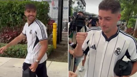 El pasillo de vuelta del Real Madrid: "El Madrid siempre gana" de Asencio, piedra-papel-tijera de Fede...