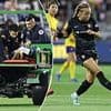 Women's soccer star rushed to hospital after collapsing on field