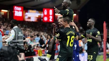 Nottingham Forest shocked at home by Brentford as Champions League hopes dented