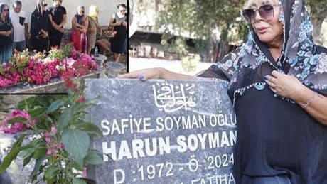Safiye Soyman vefat eden oğlu Harun Akaröz'ün kabri başında: Dualarla andı