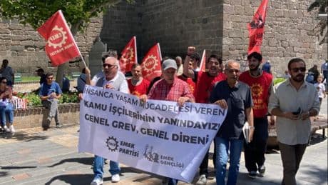 EMEP Kayseri’den Harb İş Standına Destek Ziyareti: Taleplerin kazanılması için genel grev, genel direniş şart