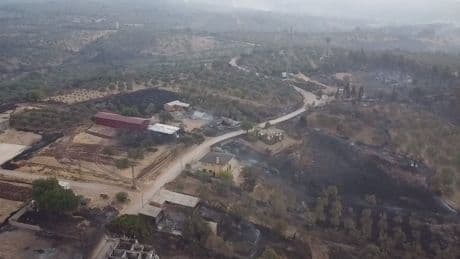 Çanakkale'deki orman yangını 2’nci gününde: 654 kişi tahliye edildi