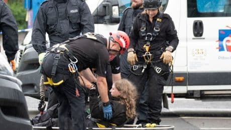 Three women arrested on terror charges after van driven into defense factory