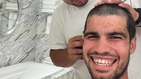 Carlos Alcaraz sports hilarious new look after making US Open promise following reveal of 'terrible' buzzcut