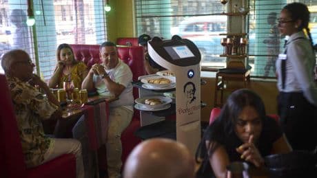 A restaurant in Havana defies Cuba's tech struggles with digital menus and a robot waitress