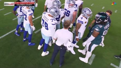 Jalen Carter ejected six seconds into Cowboys-Eagles opener in bizarre spitting scene