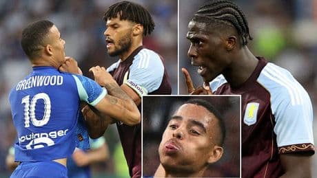 Revealed: 'Aston Villa players claim Mason Greenwood SPAT at Amadou Onana', sparking furious clash with Tyrone Mings during feisty pre-season friendly