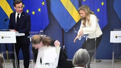 Ohnmachtsanfall – neue Gesundheitsministerin stürzt neben ihrem Premier vom Podium