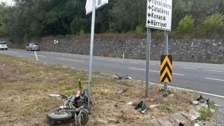D-650'de otomobil ile elektrikli bisiklet çarpıştı: 1 ölü