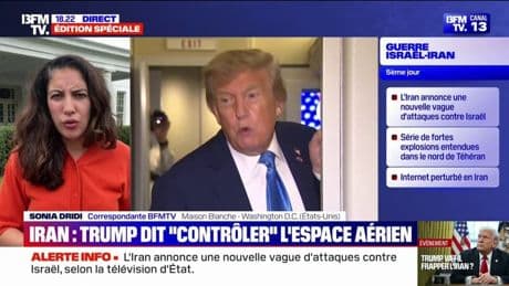 Iran-Israël: "Nous contrôlons complètement l’espace aérien iranien", affirme Donald Trump