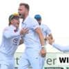 'He leaps with delight!' - Cook takes first Test wicket