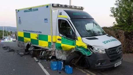 Ambulance crash on Scots road as emergency vehicle collides with car