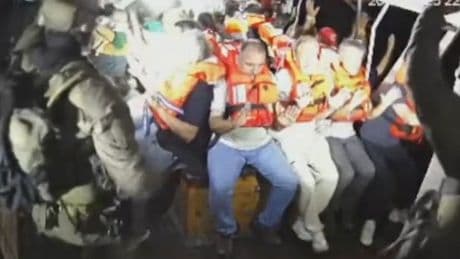 Moment Israeli army appears to intercept Gaza-bound aid ship Handala