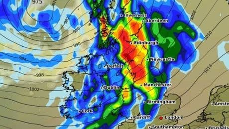 UK weather maps reveal monster rainstorm will drench cities with one area spared