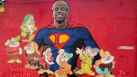 Vandalizan un mural dedicado a Lamine Yamal en el barrio barcelonés de Gràcia