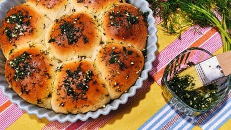 Brötchen mit Spezial-Anstrich