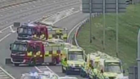M4 crash: Child killed as minibus flips over in horror tragedy with several others injured