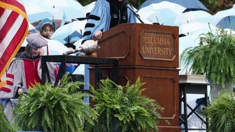 Graduates Boo Columbia’s President at Commencement After a Fraught Year