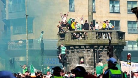 John Swinney condemns football fans who left Glasgow 'damaged and disrupted'